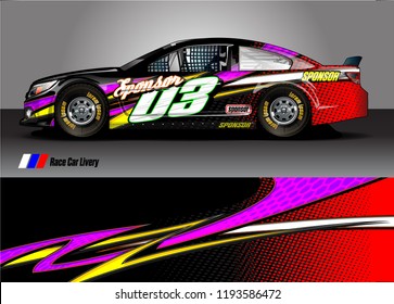race car livery Graphic vector. abstract shape design for vehicle vinyl wrap background 