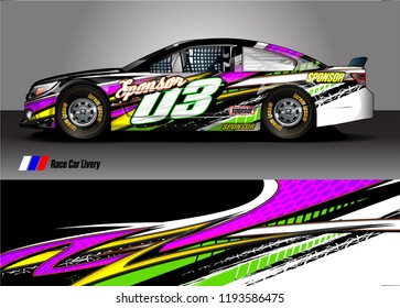 race car livery Graphic vector. abstract shape design for vehicle vinyl wrap background 