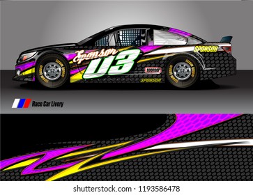race car livery Graphic vector. abstract shape design for vehicle vinyl wrap background 