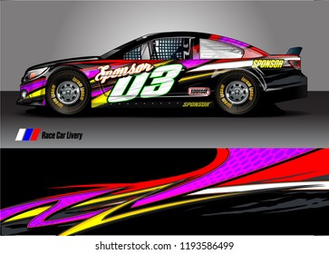 race car livery Graphic vector. abstract shape design for vehicle vinyl wrap background 