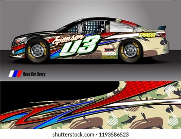 race car livery Graphic vector. abstract shape design for vehicle vinyl wrap background 