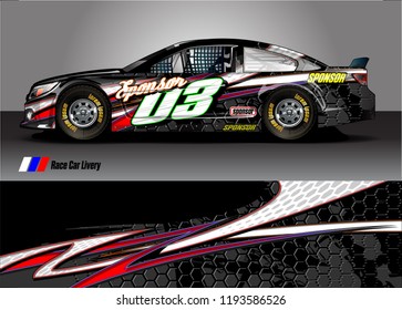 race car livery Graphic vector. abstract shape design for vehicle vinyl wrap background 