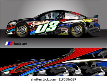 race car livery Graphic vector. abstract shape design for vehicle vinyl wrap background 