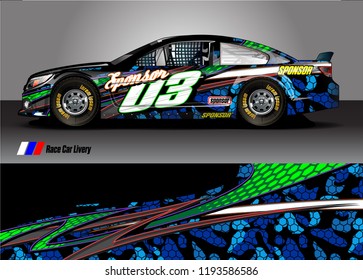 race car livery Graphic vector. abstract shape design for vehicle vinyl wrap background 