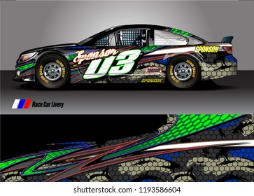 race car livery Graphic vector. abstract shape design for vehicle vinyl wrap background 