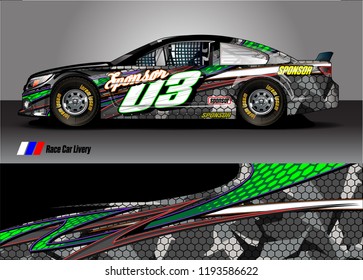 race car livery Graphic vector. abstract shape design for vehicle vinyl wrap background 