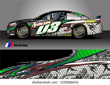 race car livery Graphic vector. abstract shape design for vehicle vinyl wrap background 