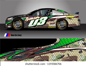 race car livery Graphic vector. abstract shape design for vehicle vinyl wrap background 