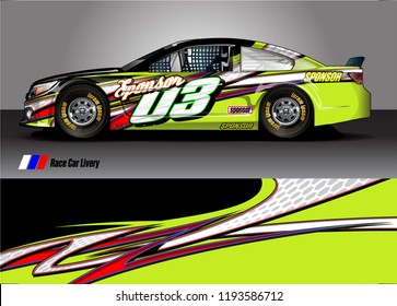 race car livery Graphic vector. abstract shape design for vehicle vinyl wrap background 