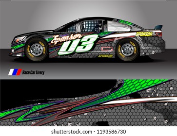 race car livery Graphic vector. abstract shape design for vehicle vinyl wrap background 