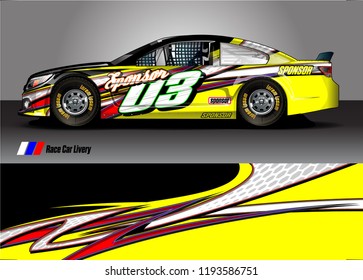 race car livery Graphic vector. abstract shape design for vehicle vinyl wrap background 