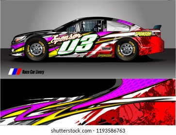 race car livery Graphic vector. abstract shape design for vehicle vinyl wrap background 