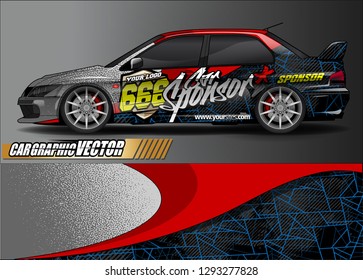 race car livery Graphic vector. abstract  background design for vehicle vinyl sticker wrap 