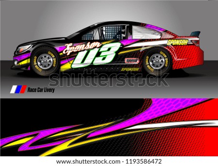 race car livery Graphic vector. abstract shape design for vehicle vinyl wrap background 