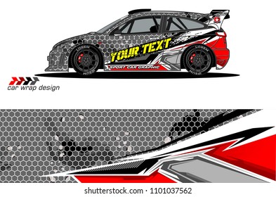 Race car livery vector designs.  abstract background for vehicle vinyl wrap design