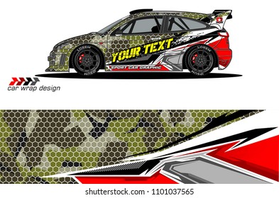 Race car livery vector designs.  abstract background for vehicle vinyl wrap design