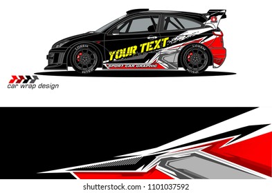 Race car livery vector designs.  abstract background for vehicle vinyl wrap design