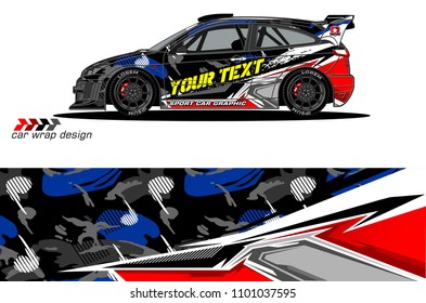 Race car livery vector designs.  abstract background for vehicle vinyl wrap design