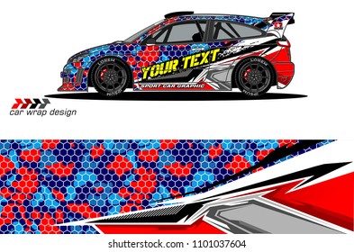 Race car livery vector designs.  abstract background for vehicle vinyl wrap design