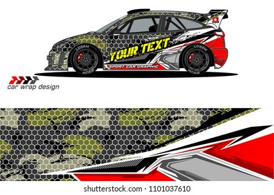 Race car livery vector designs.  abstract background for vehicle vinyl wrap design