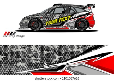 Race car livery vector designs.  abstract background for vehicle vinyl wrap design
