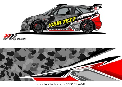 Race car livery vector designs.  abstract background for vehicle vinyl wrap design