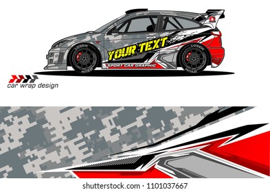 Race car livery vector designs.  abstract background for vehicle vinyl wrap design