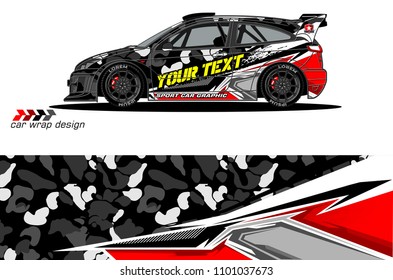 Race car livery vector designs.  abstract background for vehicle vinyl wrap design