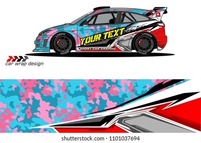 Race car livery vector designs.  abstract background for vehicle vinyl wrap design