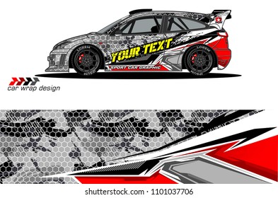 Race car livery vector designs.  abstract background for vehicle vinyl wrap design