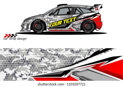 Race car livery vector designs.  abstract background for vehicle vinyl wrap design