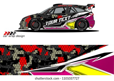 Race car livery vector designs.  abstract background for vehicle vinyl wrap design