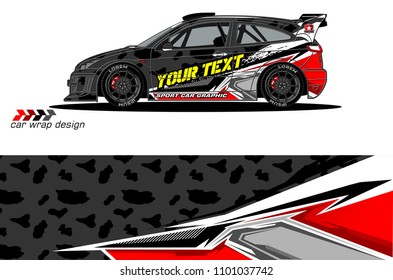 Race car livery vector designs.  abstract background for vehicle vinyl wrap design