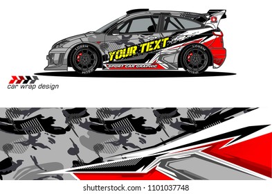 Race car livery vector designs.  abstract background for vehicle vinyl wrap design