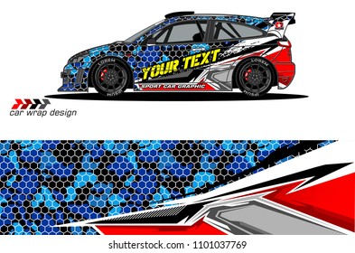 Race car livery vector designs.  abstract background for vehicle vinyl wrap design