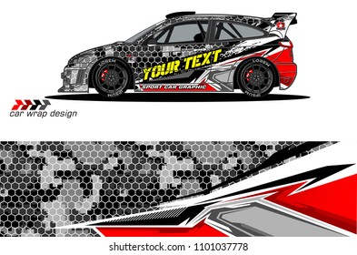 Race car livery vector designs.  abstract background for vehicle vinyl wrap design