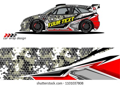 Race car livery vector designs.  abstract background for vehicle vinyl wrap design