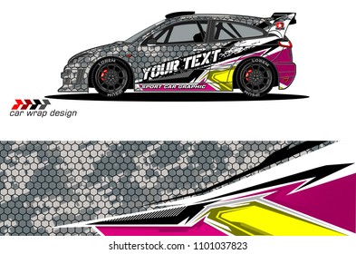 Race car livery vector designs.  abstract background for vehicle vinyl wrap design