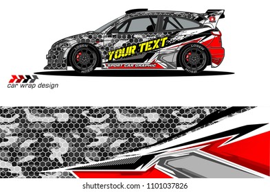 Race car livery vector designs.  abstract background for vehicle vinyl wrap design