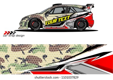 Race car livery vector designs.  abstract background for vehicle vinyl wrap design