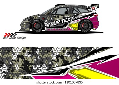 Race car livery vector designs.  abstract background for vehicle vinyl wrap design