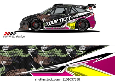 Race car livery vector designs.  abstract background for vehicle vinyl wrap design