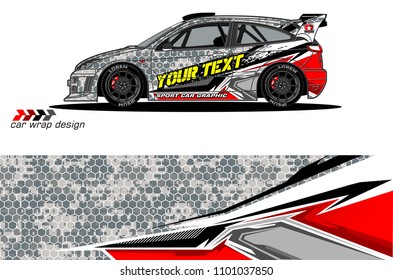 Race car livery vector designs.  abstract background for vehicle vinyl wrap design