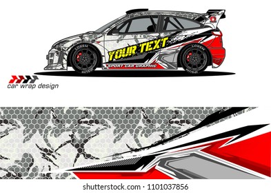 Race car livery vector designs.  abstract background for vehicle vinyl wrap design
