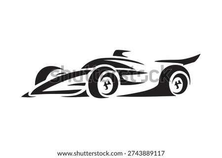 race car logo design symbol