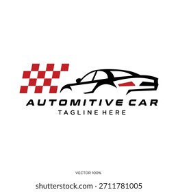 Race car logo vector illustration sign for auto sport vehicle design