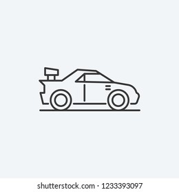 Race Car Modern Simple UI Vector Icon