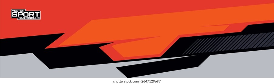 race car on red livery vector. abstract stripe racing background kit for vehicle vinyl wrap and automotive decal livery