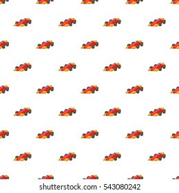 Race car pattern. Cartoon illustration of race car vector pattern for web