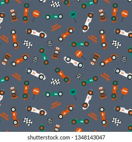 race car pattern for kids t-shirt print